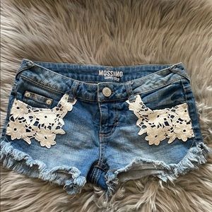 Lace Denim Shorts